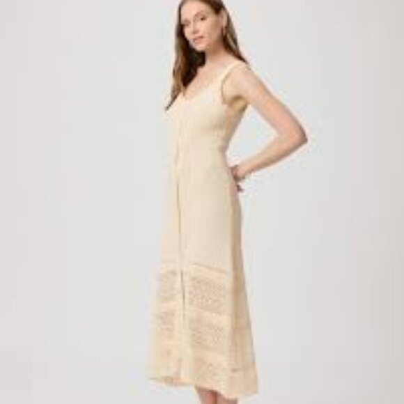 PAIGE  faustine crochet dress in Ecru Size M New With Tags $279 - Picture 3 of 9